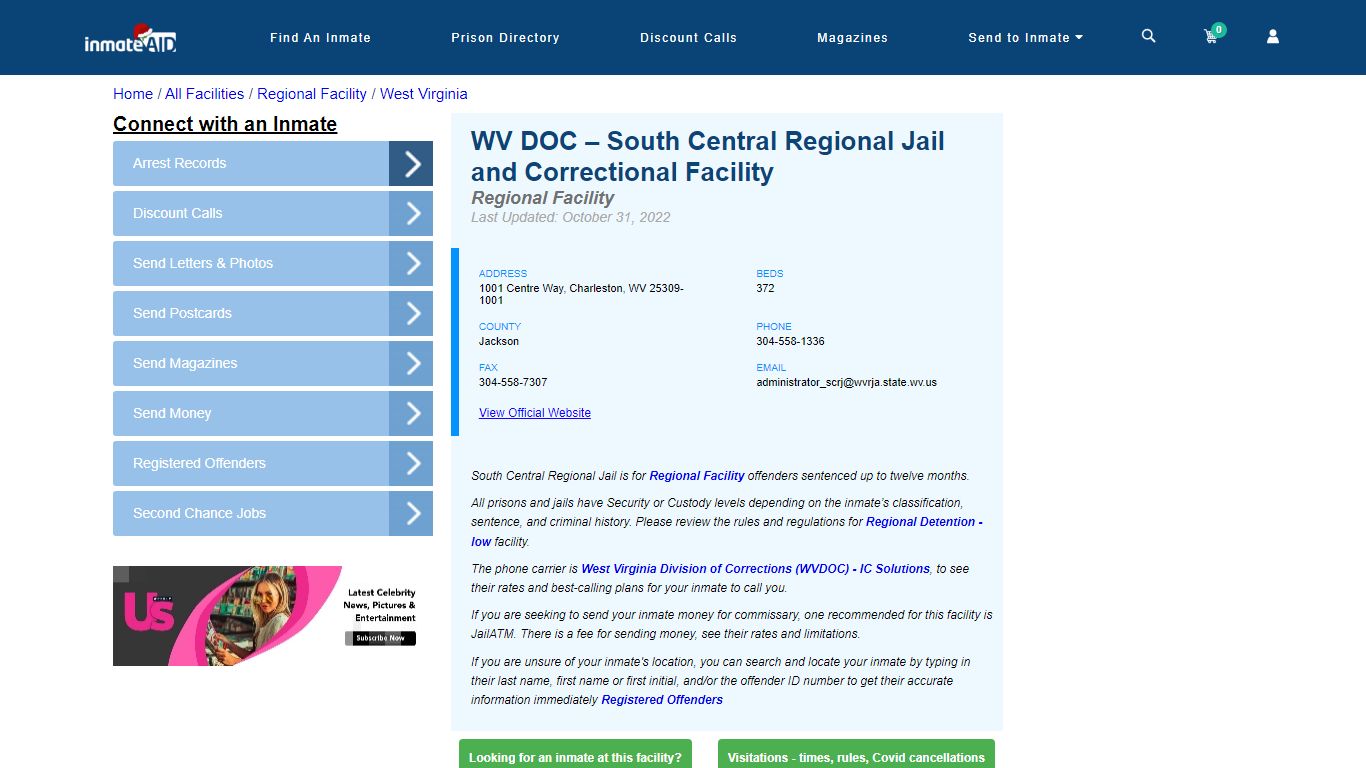WV DOC – South Central Regional Jail and Correctional Facility